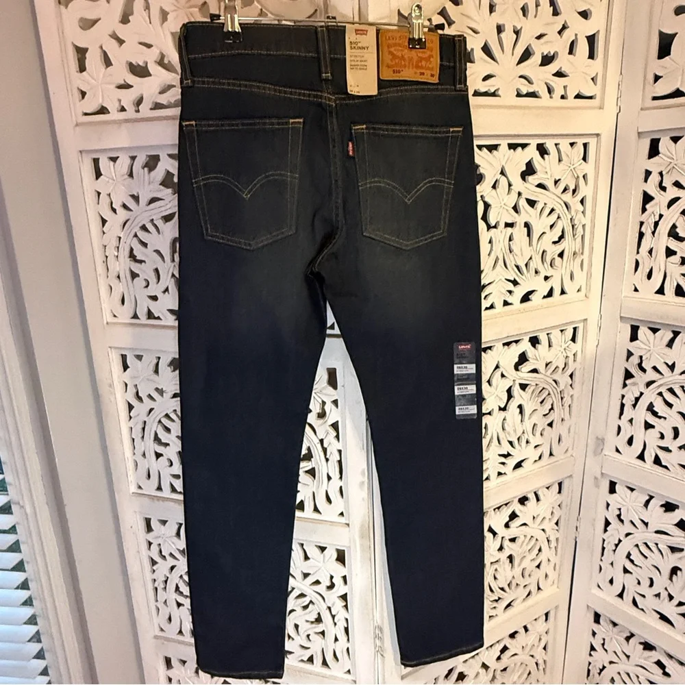 NWT Levi's Dark Blue 510 Skinny Jeans with Tag Sz 28x30 - Picture 2 of 7